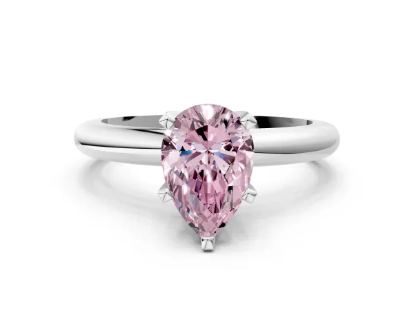Pear and Marquise Diamond Floral Promise Ring White gold