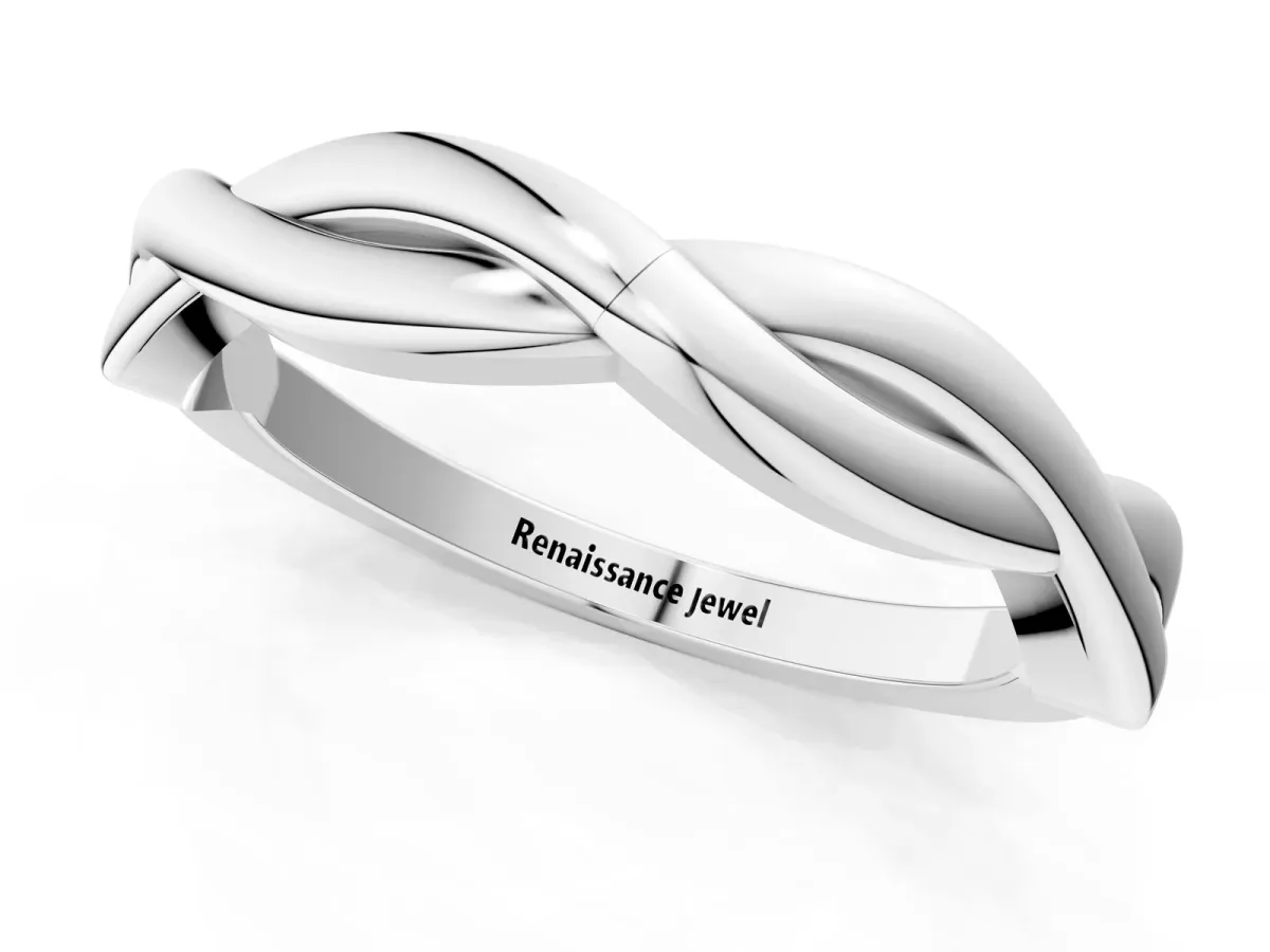 Infinity Twisted Plain Band Platinum
