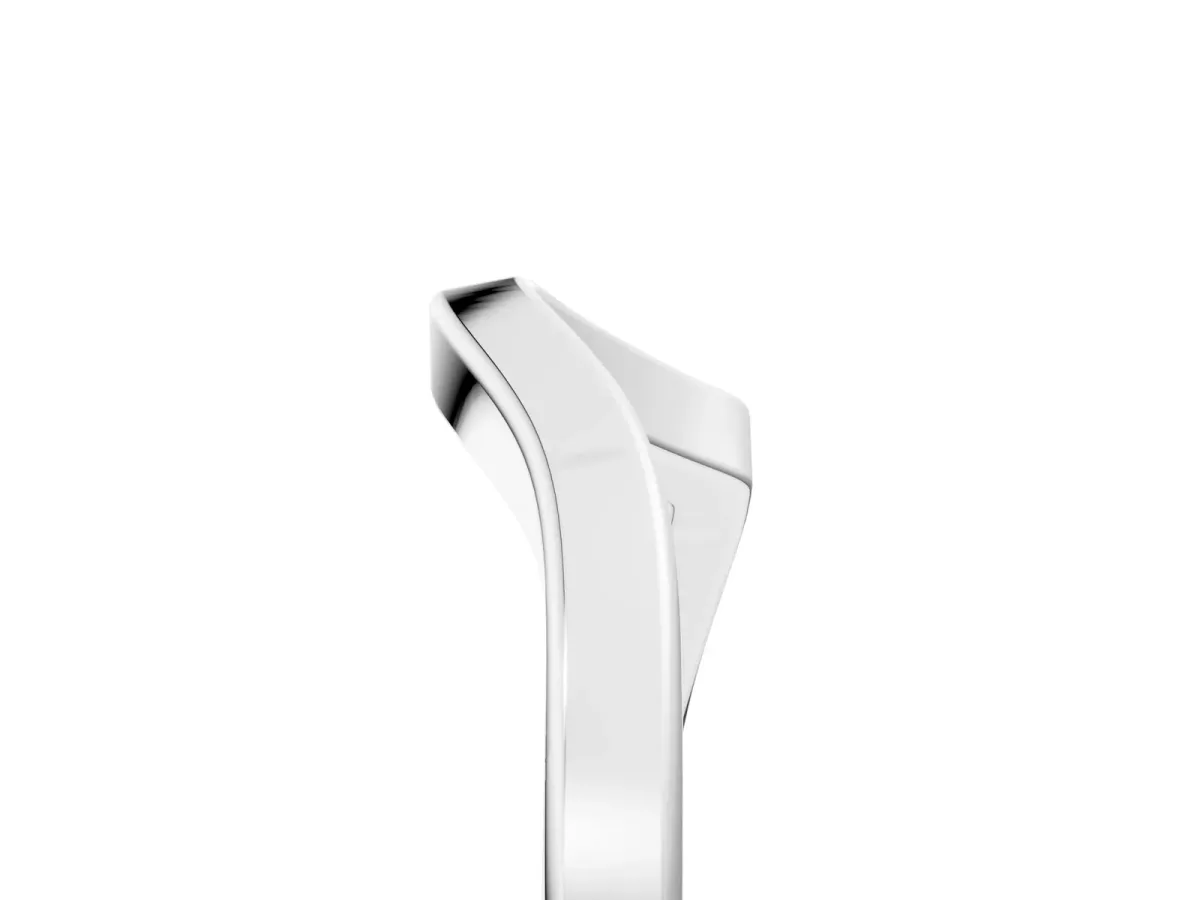 Chevron Curved Solitaire Band Platinum