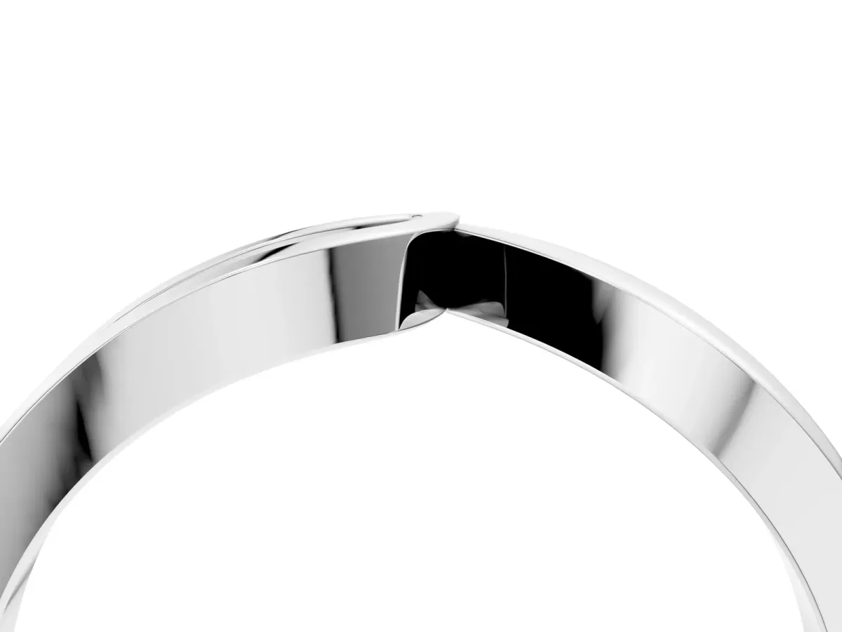 Channel Set Round Diamond Contour Band Platinum