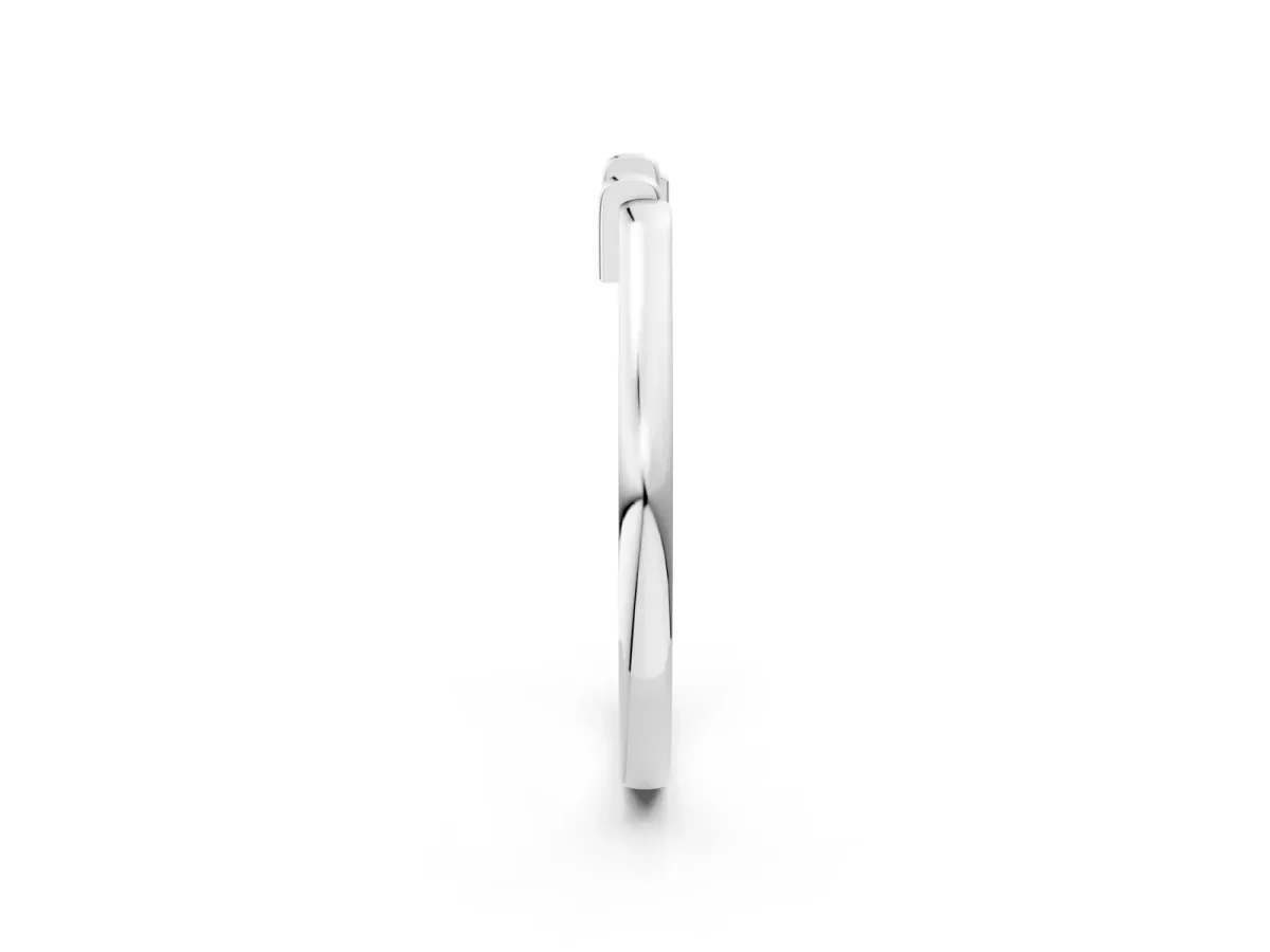 Classic Knot Twist Band White gold