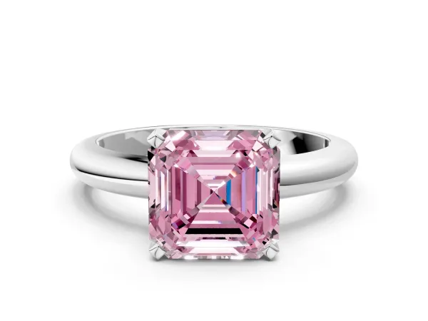 Princess Diamond Channel Set Mens Ring Rose gold