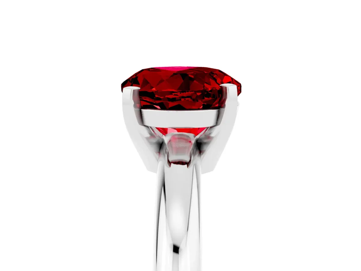 Asscher Cut Diamond Bezel Set Pavé Dome Mens Ring Rose gold