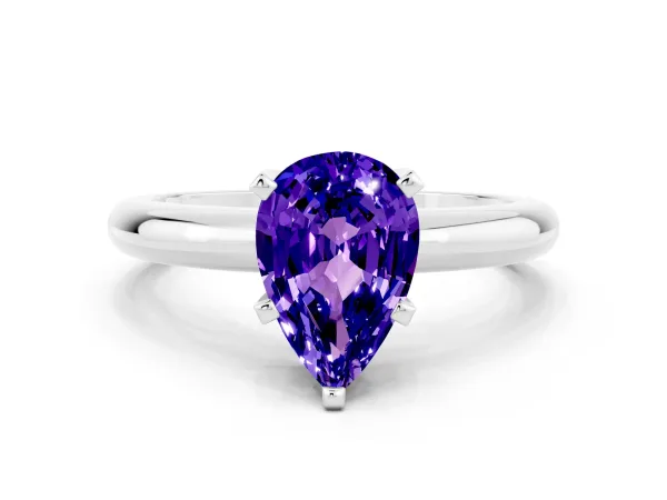 Pear and Marquise Diamond Floral Promise Ring Platinum