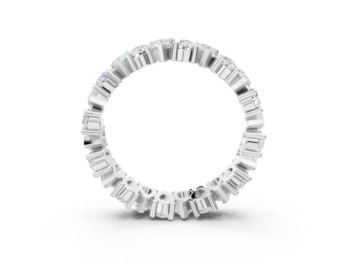 Pear Diamond Shared Prong Eternity Band White gold