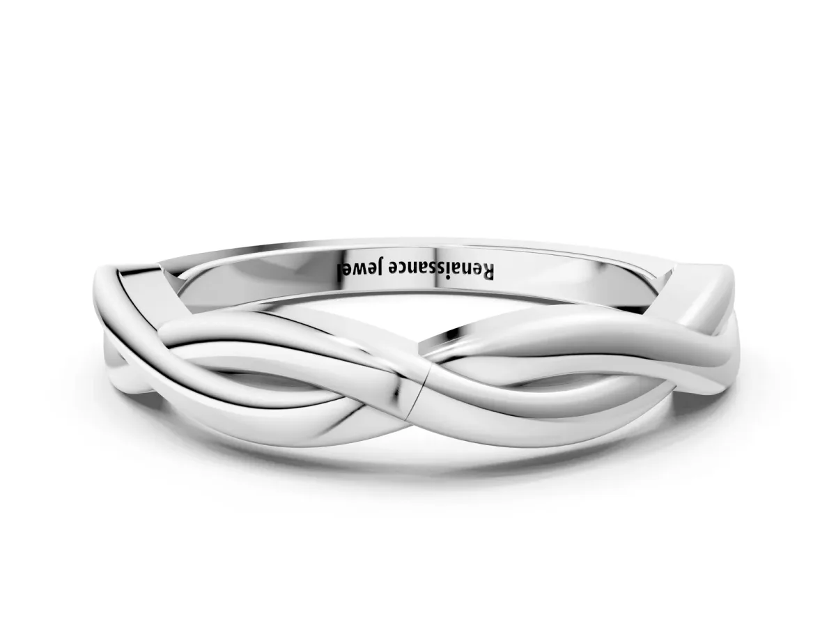 Infinity Twisted Plain Band Platinum