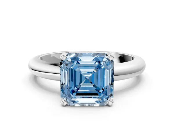 Princess Diamond Channel Set Mens Ring Platinum
