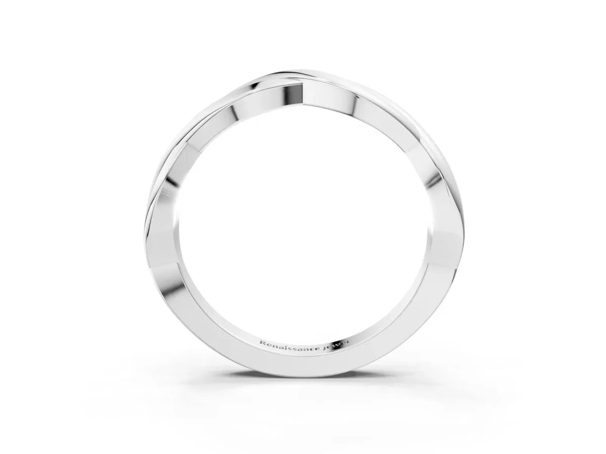 Infinity Twisted Plain Band Platinum