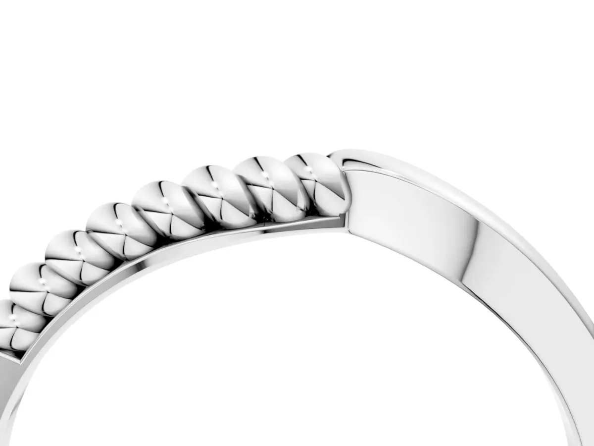 Twisted Solitaire Round Cut Knife Edge Prong Ring Silver