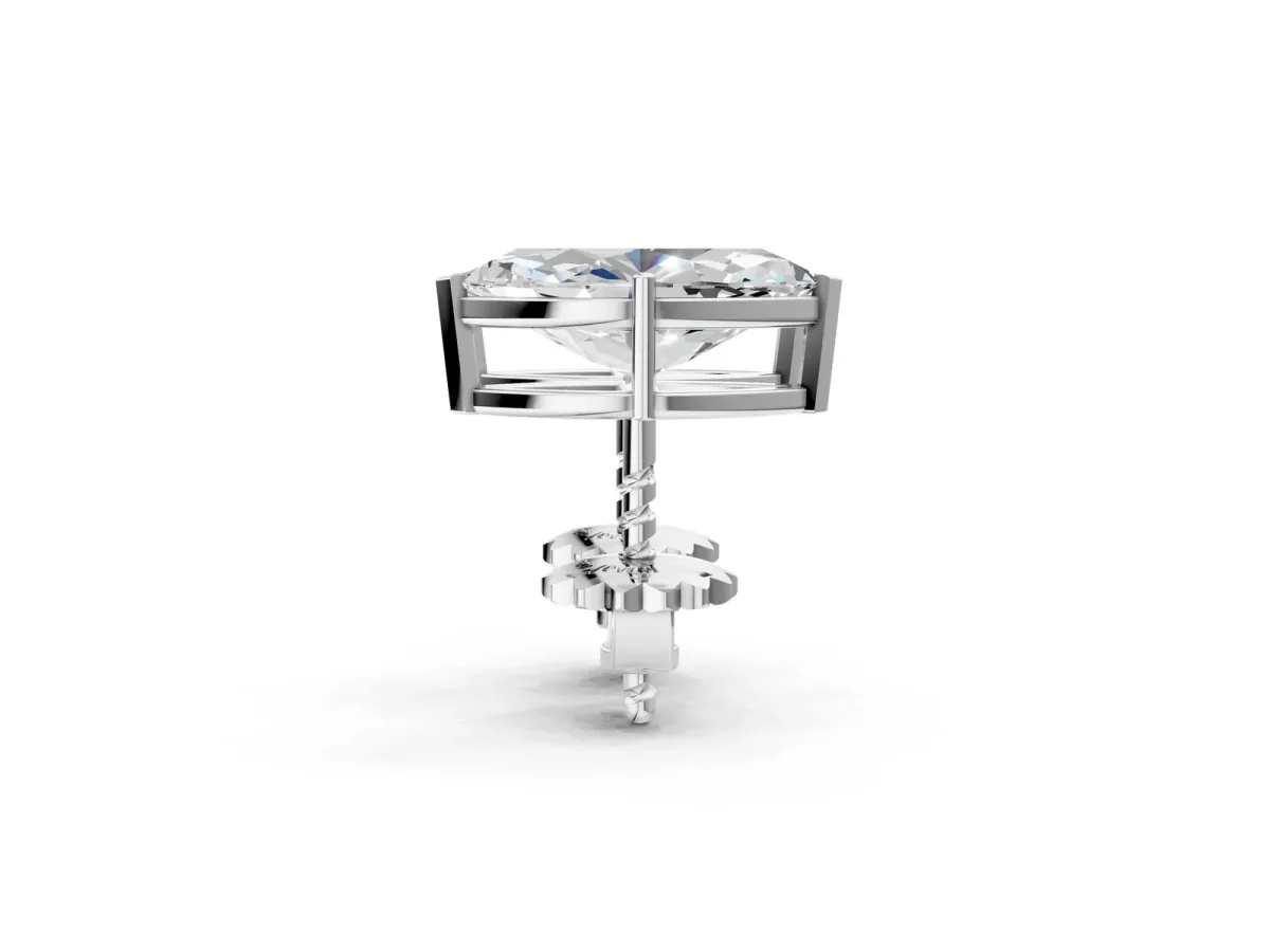 Marquise Cut Diamond Stud Earrings Platinum