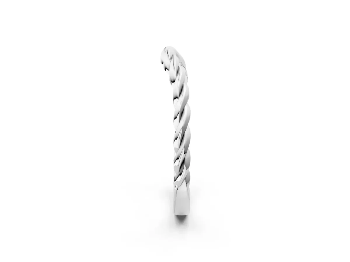 Marquise Diamond Twist Eternity Band with Bezel Setting Silver