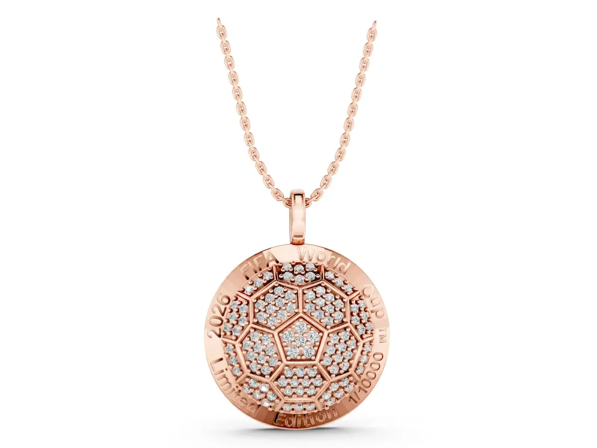 FIFA World Cup 2026™ Lab-Grown Diamond Soccer Pendant — Limited Edition (Only 10,000 Available) Rose gold