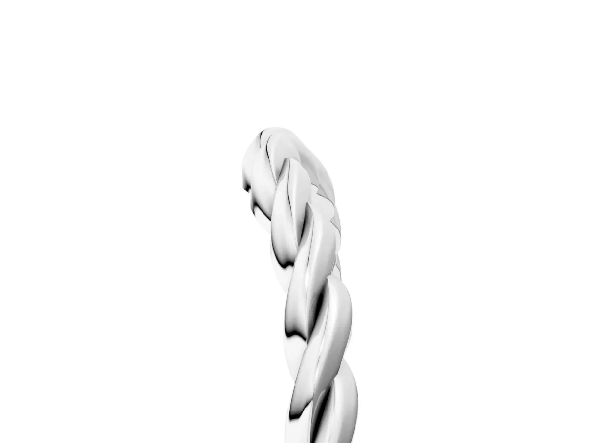 Marquise Diamond Twist Eternity Band with Bezel Setting Silver