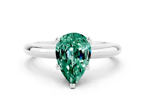 Pear and Marquise Diamond Floral Promise Ring Silver