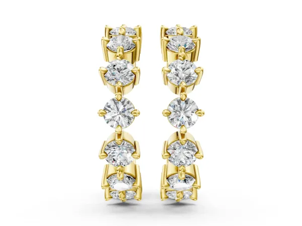Round Diamond Starlight Ear Cuff Yellow gold