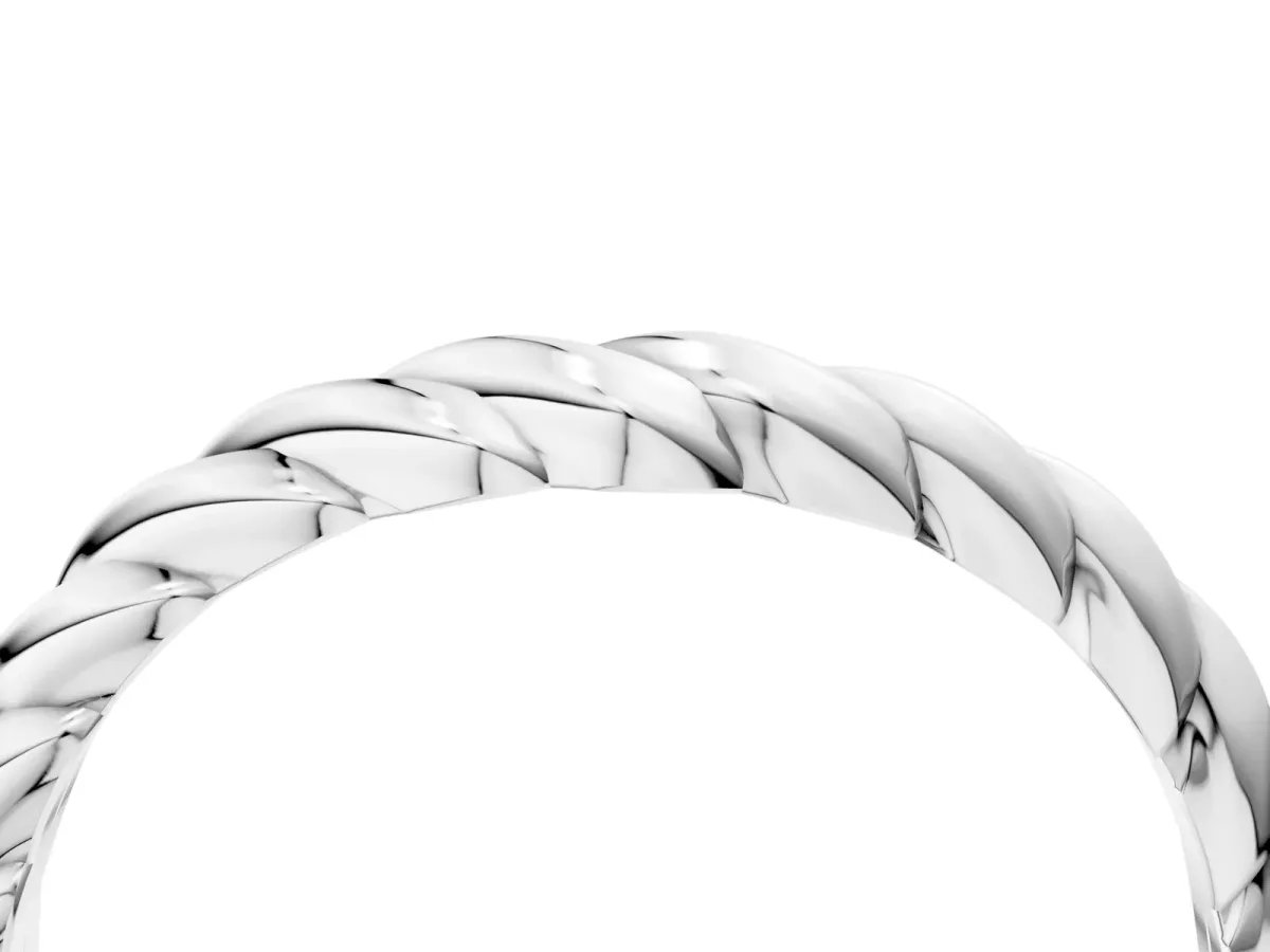 Marquise Diamond Twist Eternity Band with Bezel Setting Silver
