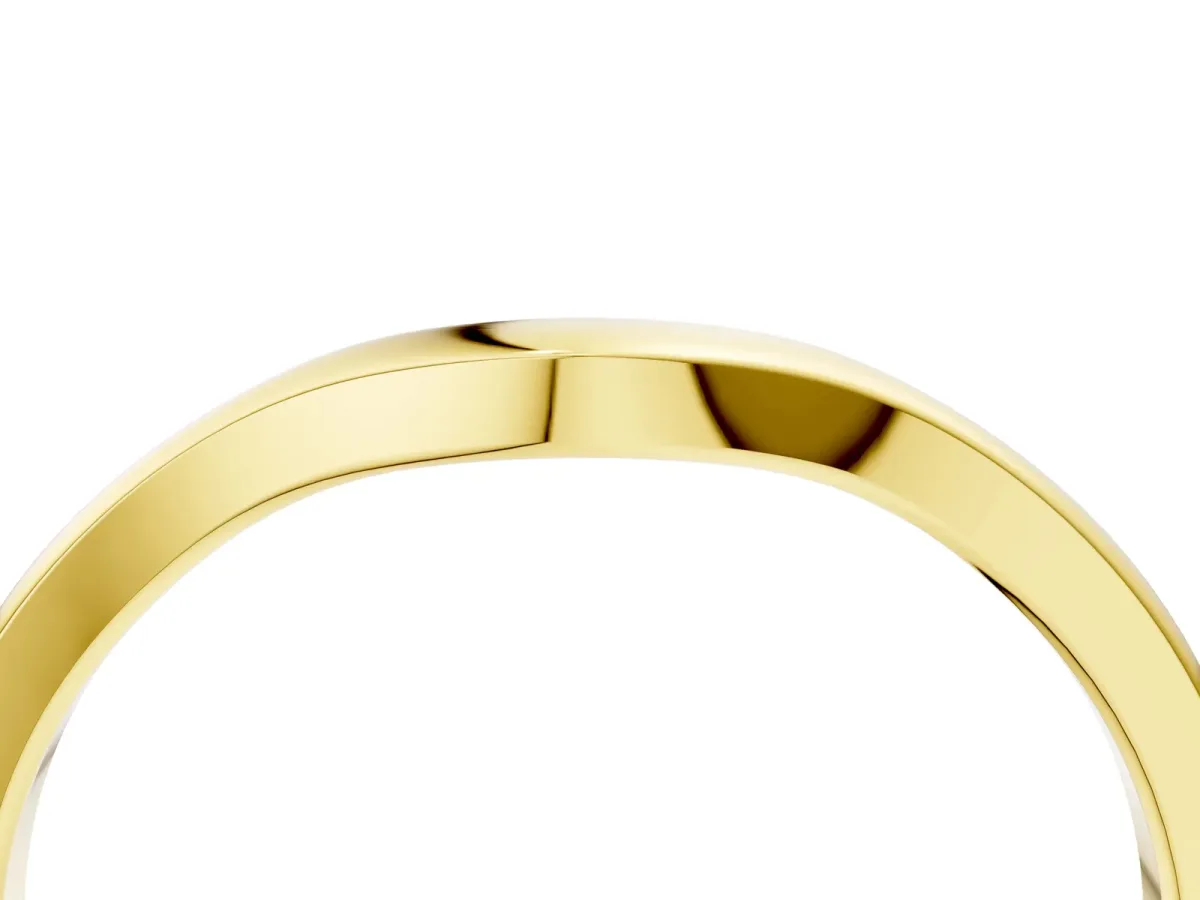 Curved Plain Band Yellow gold