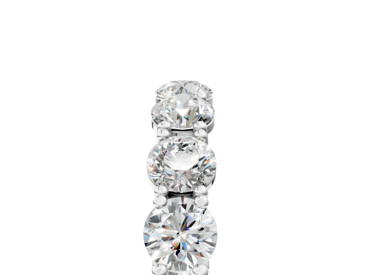 Round Diamond Woven Full Eternity Band White gold