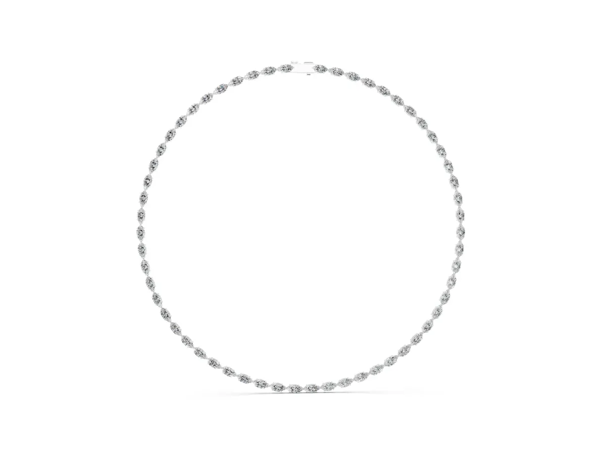 Marquise Diamond Tennis Necklace White gold