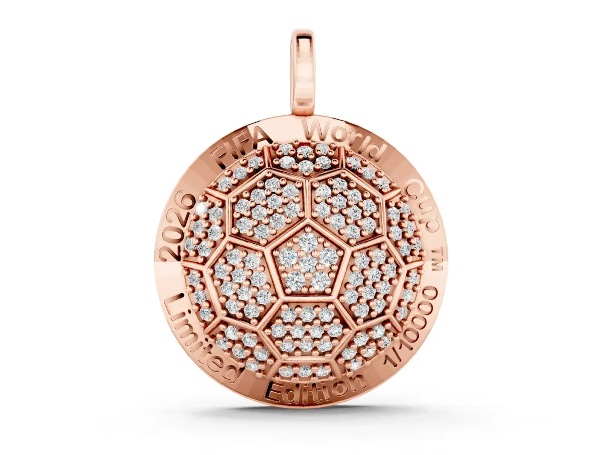 FIFA World Cup 2026™ Lab-Grown Diamond Soccer Pendant — Limited Edition (Only 10,000 Available) Rose gold