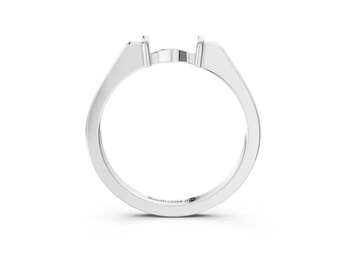 Classic Knot Twist Band White gold